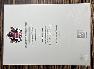 University of the Arts London certificate