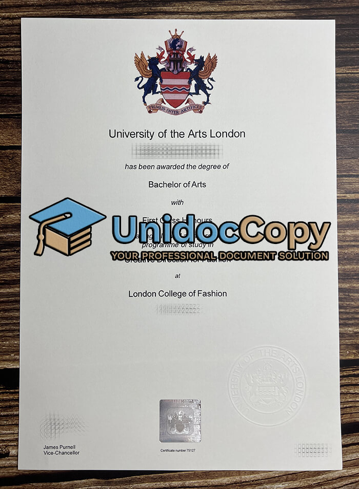 University of the Arts London degree