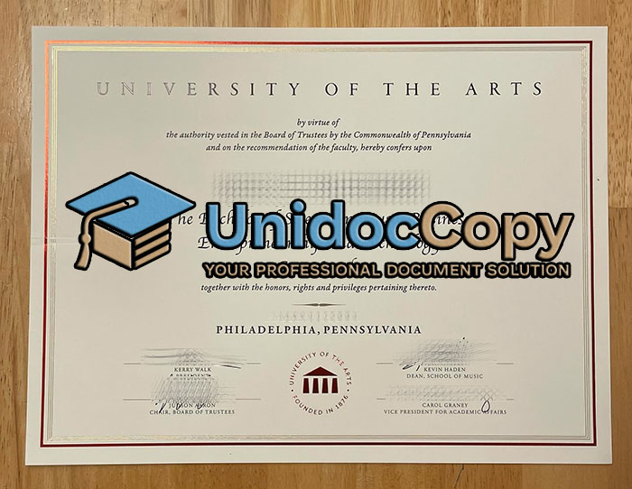 University of the Arts degree