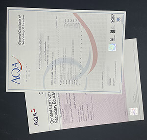 Replica AQA GCSE certificate online
