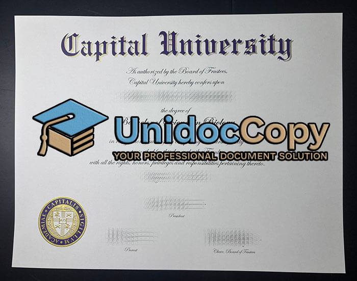 Novelty a Capital University degree online