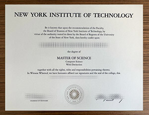New York Institute of Technology certificate
