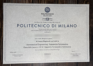 Politecnico Milano certificate