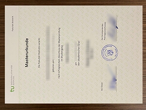 Technische Universität Dortmund certificate