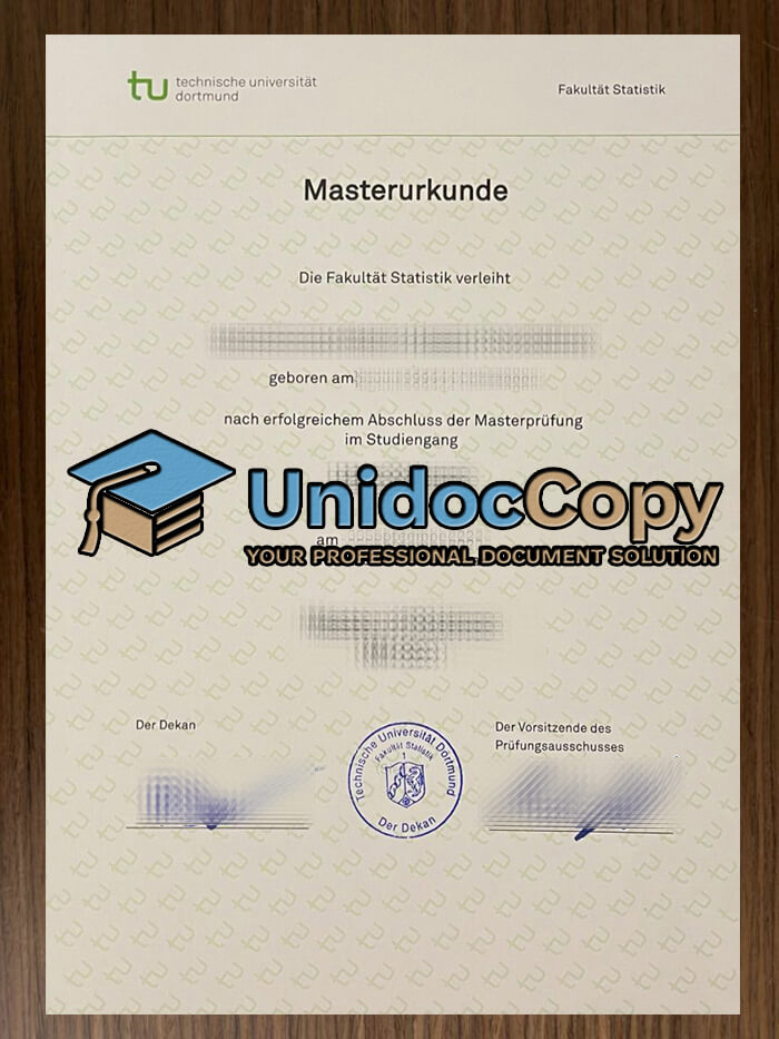 Technische Universität Dortmund Urkunde