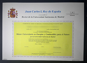 Universidad Autónoma de Madrid diploma