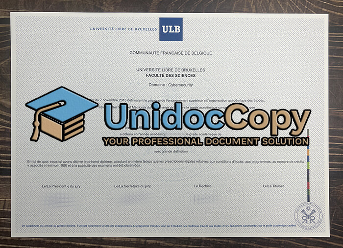 Université libre de Bruxelles diploma