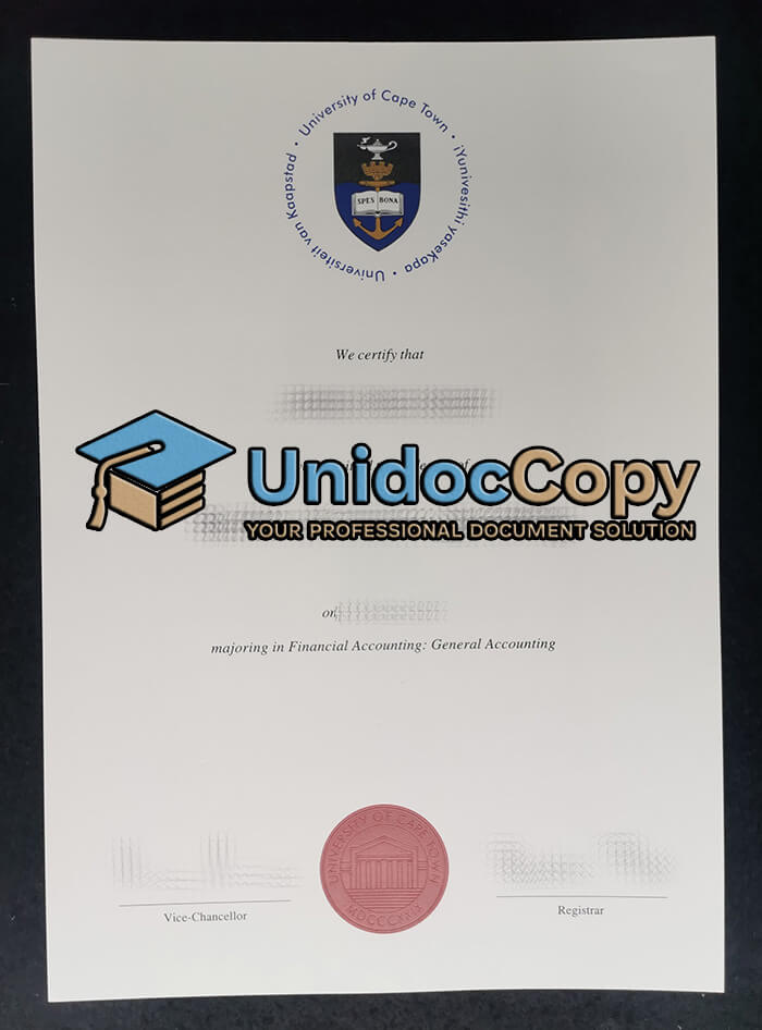 University of Cape Town diploma